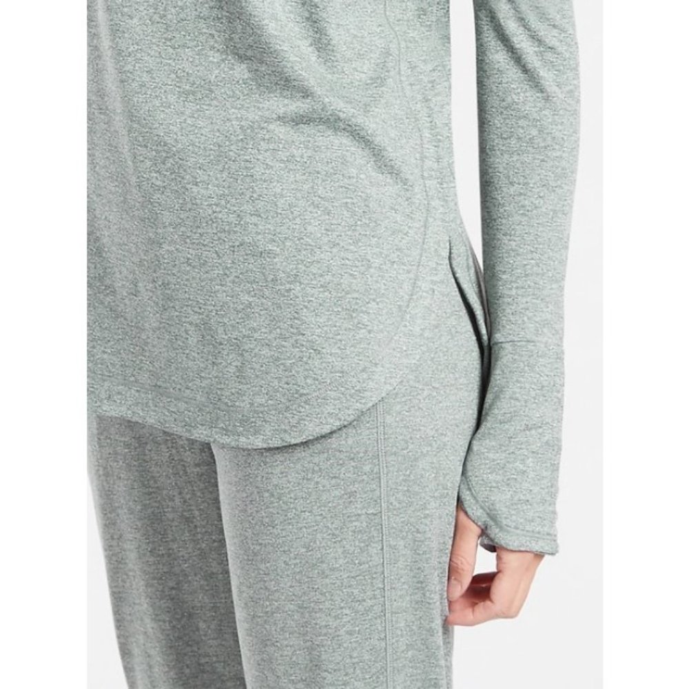 Athleta Uptempo Hoodie Sweatshirt Yoga Top In Metropolis Grey - Picture 4 of 13